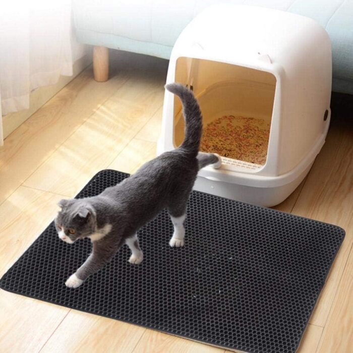 Килимок для котячого туалету KLIEUWDBAARASRASJ 45x60 см чорний