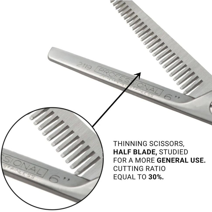 Професійні ножиці для филирування Kiepe 2119, 6 дюймів, 28 зубців, з нержавіючої сталі, Made in Italy