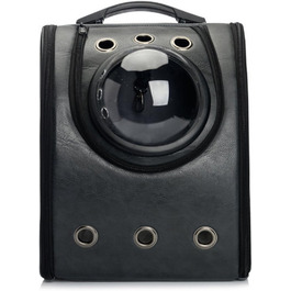 Рюкзак для тварин FOKOM, чорний, 32 x 29 x 42 см - переноска для собак, котів, кроликів