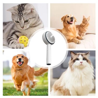 Щітка для догляду за котами з водою, для довгошерстих котів, з резервуаром для води, біла