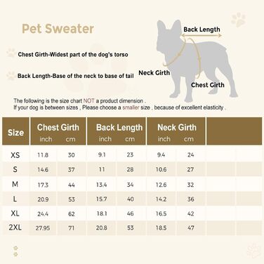 Теплий зимовий пуловер для собак (L, Коричневий) - пуловер для маленьких, середніх собак, цуценят та котів