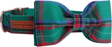 Елегантний нашийник для собак Unique Tyle з клямкою та знімною метеликом, для малих, середніх та великих собак та котів, XX-XL (зелена сітка)