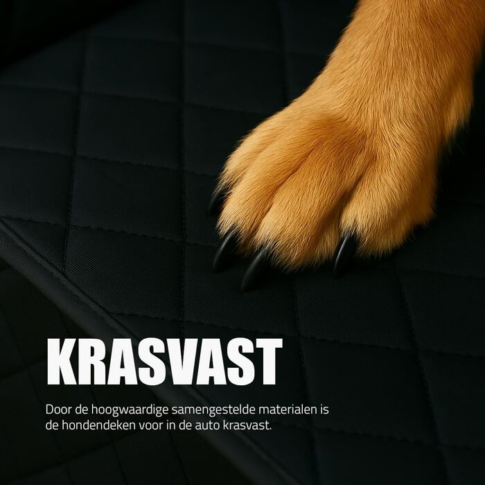 Набір для автомобіля для собак: водовідштовхувальний килимок у багажник та регульоване перегородка (90-155 см ширина, 75-134 см висота) – універсальний, міцний
