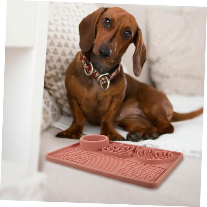 Силіконовий килимок для повільного годування тварин з присосками, великий для собак та котів - захист від травлення