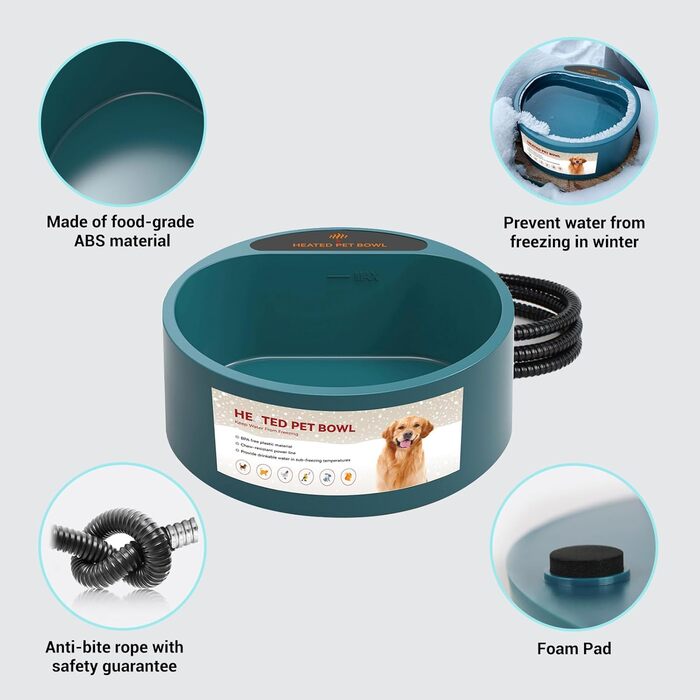 Автоматичний годівниця-поїлка з підігрівом для тварин 2L: інтелектуальна температура та контроль рівня води