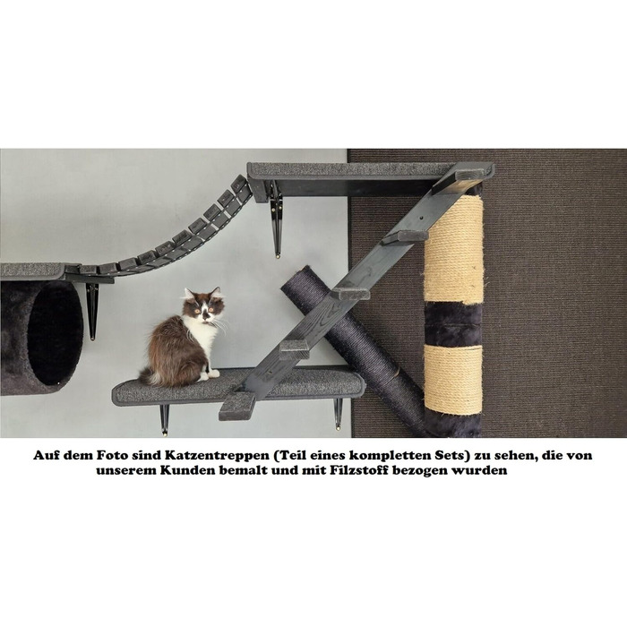 Сходи для котів, 5 сходинок, 1 м, для кріплення до стіни