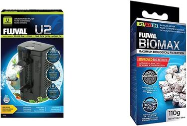 Внутрішній фільтр Fluval U2 для акваріумів 45-110 л + Biomax біокільця для корисних бактерій, сумісний з U2, U3, U4, 170 г