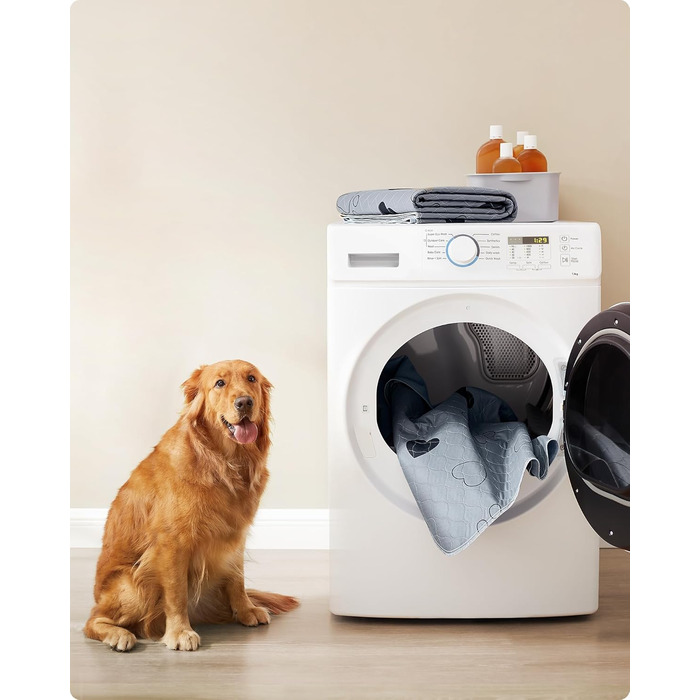 Підстилка для собак Feandrea, 2 шт. в наборі, XXXL (183x183 см), водонепроникна, неслизька, супер вбираюча, сіра