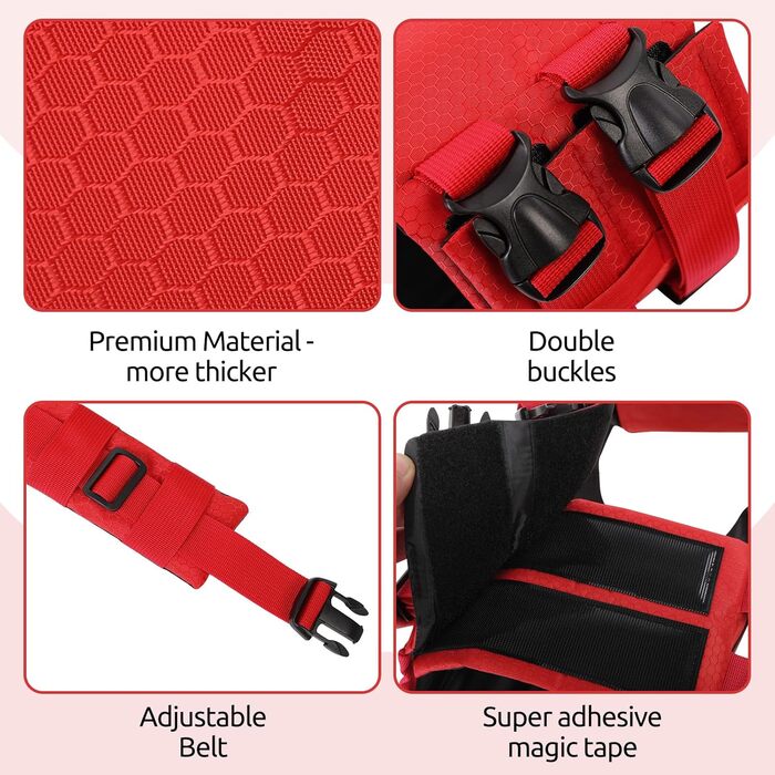 Жилет рятувальний для собак середнього розміру Konvinit, XS-XXL, червоний