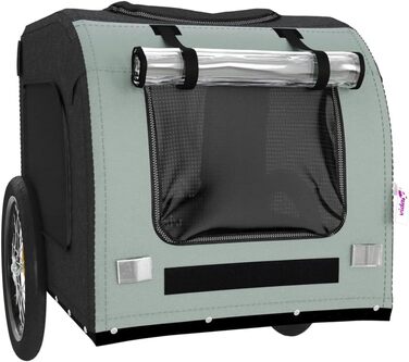 Festnight Причіп для велосипеда, переноска для собак, вантажний причіп для велосипеда, 45 кг, сірий та чорний, 69 x 133.5 x 73.5 см