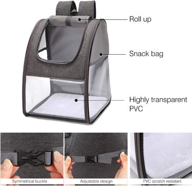 Рюкзак для собак і котів PETCUTE: переноска-рюкзак для прогулянок та подорожей, блакитний, до 7.5 кг