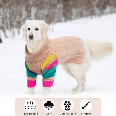Світер для собак, теплий зимовий, великий розмір XXXL, рожевий, для дівчаток та хлопчиків, теплий, на Новий Рік, для дому та прогулянок