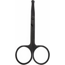 Ножиці для грумінгу собак та котів EWANTO: безпечні, з заокругленими кінцями, з нержавіючої сталі. Ідеально для догляду за обличчям та лапами. Чорний колір.