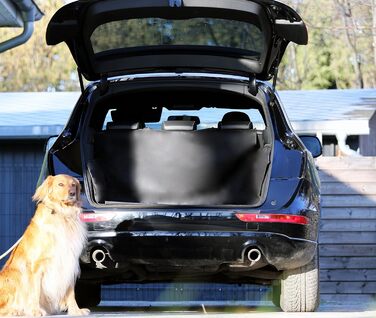 Захист для багажника автомобіля для собак Universal Schondecke - водовідштовхувальний, чорний, з боковим захистом