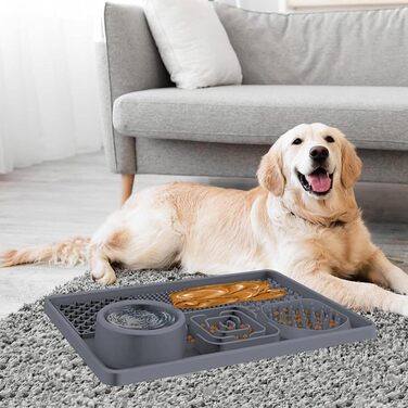 Килимок для собак Leckmatte з суперпоглинанням, без BPA, антиковзаючий, силіконовий, для грумінгу, купання, дресирування, рожевий