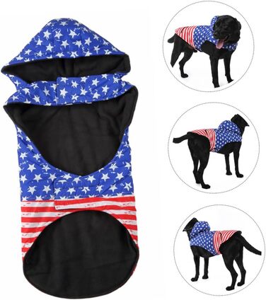 Теплий зимовий халат для собак Alasum з капюшоном, XL, дихаючий - для великих собак