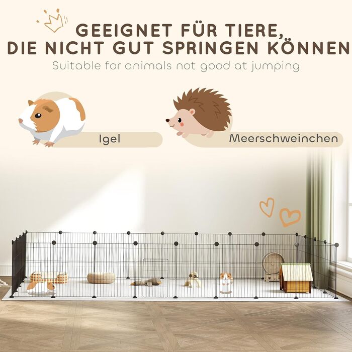 Клітка для кроликів та морських свинок PawHut, вольєр для дрібних тварин, вольєр для вигулу, сталева клітка, чорний колір, 120 x 60 x 80 см