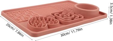 Килимок для годування собак та котів з присосками, нековзний, для повільного годування, рожевий, велика місткість