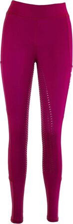 Лазура - Рідлегінги для жінок та дівчаток Emilia | Повний силіконовий покрив | Рідлегінги з 2 бічними кишенями для телефону | Рідлегінги в п'яти кольорах | Розміри 116-176 та 34-46, колір: Cranberry