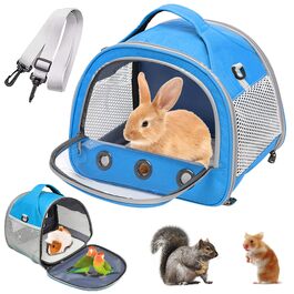Переноска для дрібних тварин Kleine Haustier синя 30x27x21 см: сумка-переноска для морських свинок, птахів та інших домашніх улюбленців