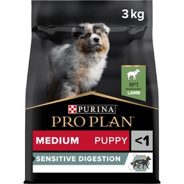 Корм PRO PLAN Puppy для цуценят середніх порід із чутливим травленням, ягня, 3 кг