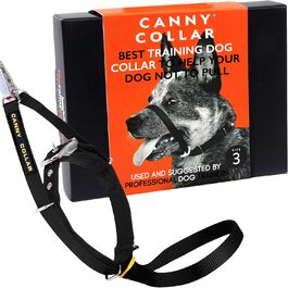 Canny Collar нашийник-шейник для собак середніх порід, анти-затяг, чорний, розмір 3 (33-38 см), з м'якою підкладкою