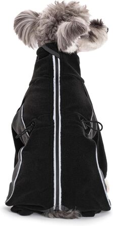 Теплий флісовий зимовий костюм для собак XL (чорний) - теплий, вітронепроникний, для собак середніх та маленьких порід