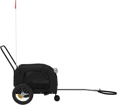 Навісник для собак Robuster на велосипед - чорний, 122x52x53 см, з PVC-покриттям, для малих собак та котів