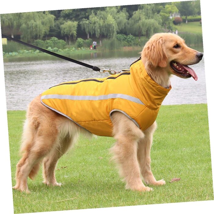 Жовтий дощовик для цуценят Hohopeti з міцного матеріалу, з підкладкою, для прогулянок у дощ