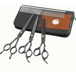 Набір для стрижки тварин, професійна випрямляюча та витончувальна сепараторна ножиця, нержавіюча сталь, для собак, котів та інших тварин