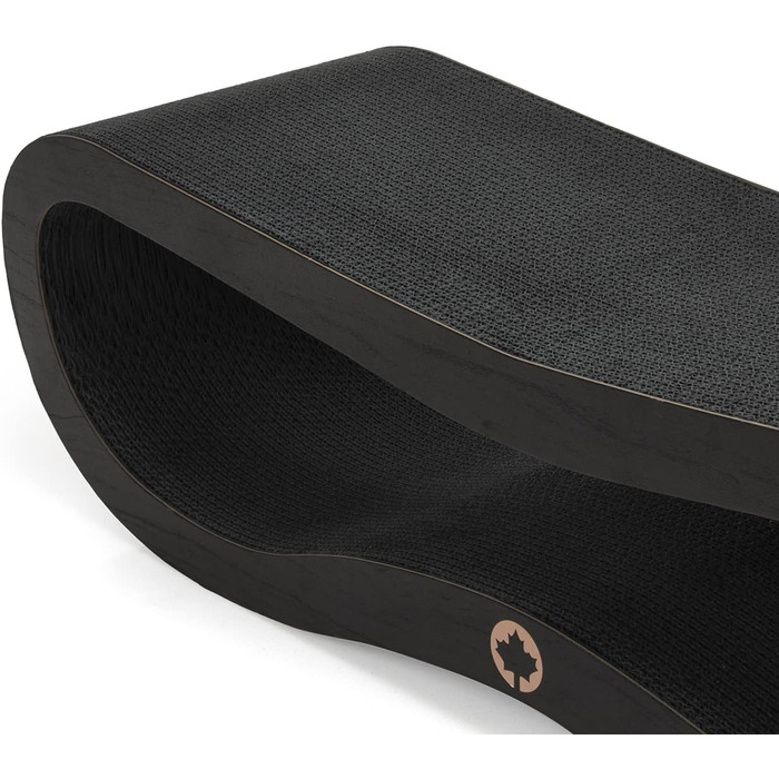 Когтеточка для котів CanadianCat Orbit 2.0 Black Edition, картон, 84×24×23 см, чорна лежанка