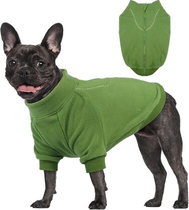 Теплий пуловер Lelepet для собак на зиму з капюшоном, флісовий светр для домашніх тварин, одяг для цуценят, костюм для великих собак, теплий одяг для тварин, зелений колір (середній, зелений)