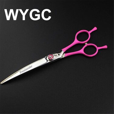 Професійна шерсть для собак WYGC PETS Profi Premium: 440C нержавіюча сталь, гостра та міцна, комплект для стрижки, розрідження, пряма та вигнута, з гребінцем для догляду та видалення відмерлої шерсті, 7,0 дюймів (набір великих зубів)