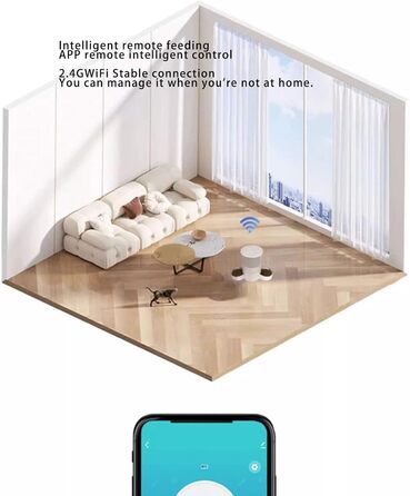 Автомат годування котів Ejoyous з 2 мисками, 3л, WiFi, програмування, запис голосу, керування через додаток