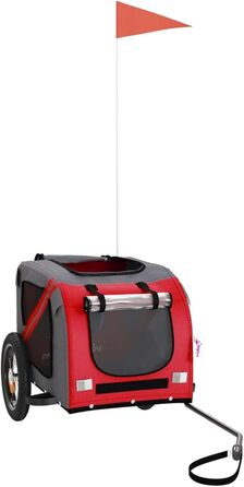 Фahrradanhänger від BaraSh: Причіп для велосипеда для собак та дітей, червоний та сірий, Oxford-Gewebe, сталь