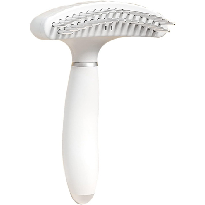 Бурштук для котів Lambo, щітка для вичісування шерсті котів та собак, висмикувальна щітка, легке очищення | Практична та неслизька щітка для догляду за шерстю котів та собак, біла