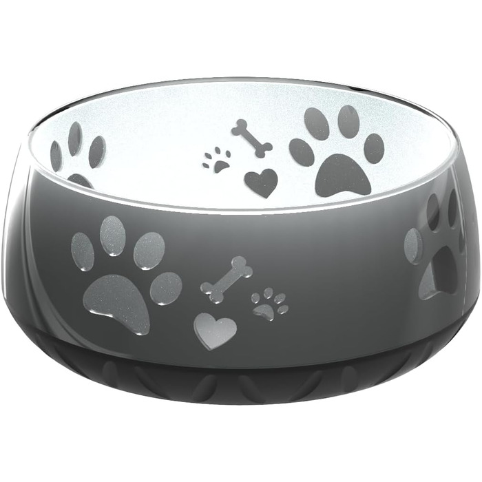 Миска для собак Elropet: маленькі та великі породи, нековзна, 330 мл (чорна)