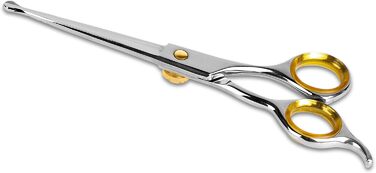 Sharf Gold Touch ножиці для шерсті собак, 16,5 см, прямі, професійні з безпечною круглою кінцівкою