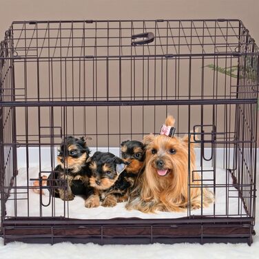 Вольєр для собак Lucky Dog Slyder Whisper з розсувними дверима, 2 бокові двері, патентовані кутові стабілізатори, знімний піддон, гумові ніжки, ручка для перенесення, розмір X-Large