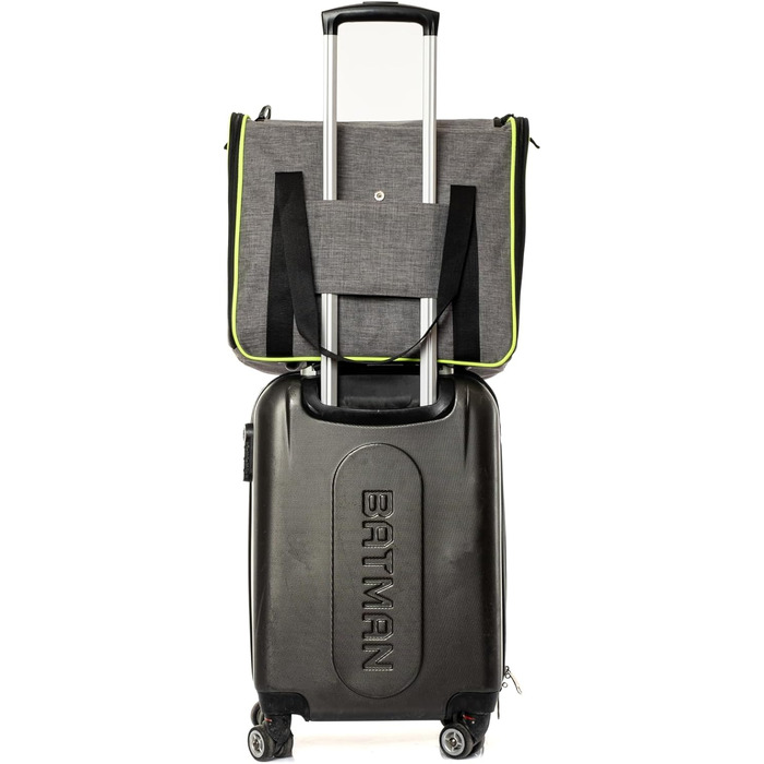 Транспортна сумка для котів та собак Brave Paws, міцна сітка, зручна, дихаюча, з безпечними застібками та складною мискою (чорна)