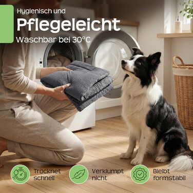 Лежанка для собак RAW Nature Hundedecke SAVO, XL, 110x70x4,5 см, м'яка, двостороння, для переносок, зелений колір