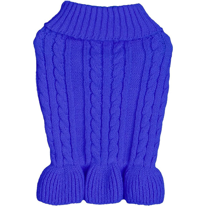 Теплий зручний пуловер для собак, розмір M, акрил, роговий комір, для собак маленьких та великих порід, 5,9–7,3 кг, темно-синій