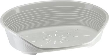 Ліжко для собак Ferplast Siesta Deluxe, велике, пластикове, сіре, 84 x 55 x 28,5 см