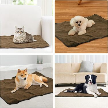 Зручна килимок-підстилка для собак та котів: водонепроникна, м'яка, для подорожей, 100 x 70 см (зелена)