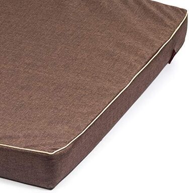 Матрац для собак | Собаче ліжко, подушка, матрац | Codura, стильний, миючий | 100 x 75 x 6 см, коричневий