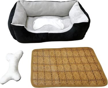 Крісло-ліжко для собак Flying Wings, м'яке та зручне, сіро-чорне (70x50 см)