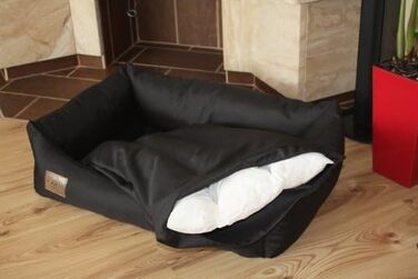 Крісло-лежанка для собак та котів Odol-Plu, 90 x 60 см, водовідштовхувальне, чорне