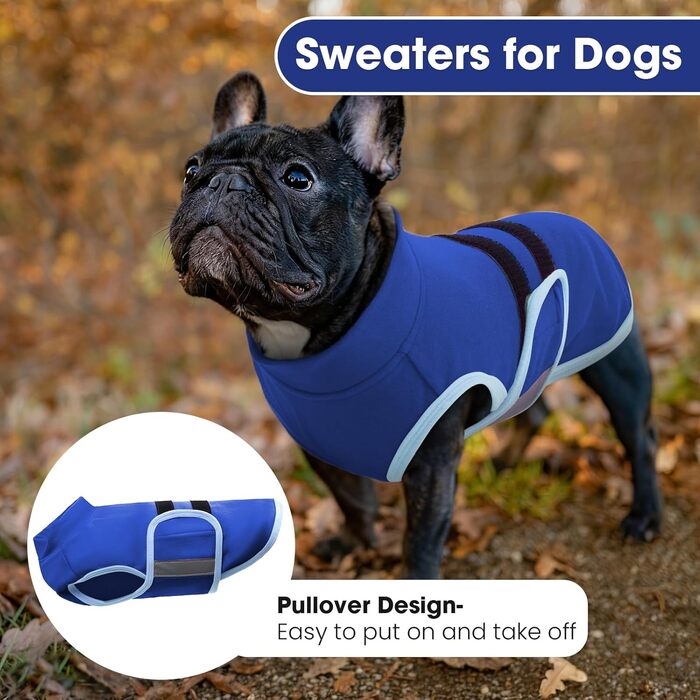 Флісовий одяг для собак Nanaki: теплий, зручний, для дрібних та великих порід (Бігль, Бостон Тер'єр), для осені, весни та зими, регульований, еластичний