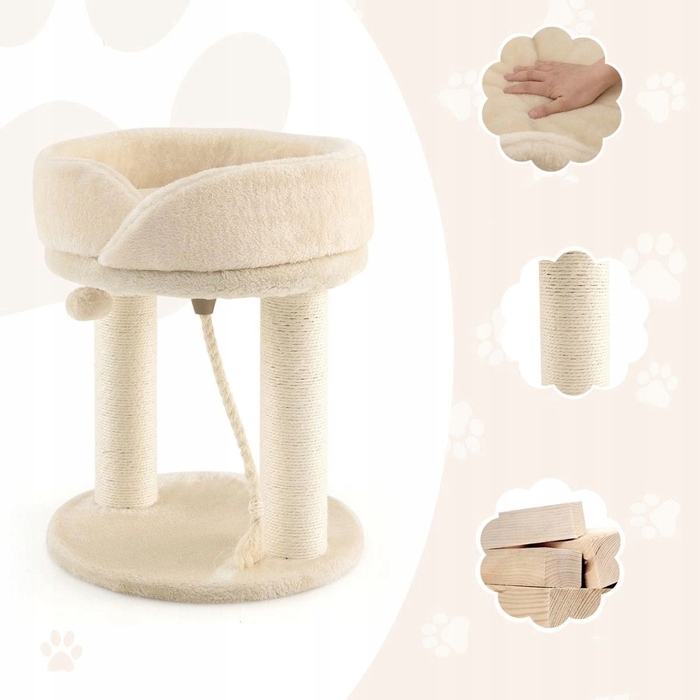 Низький кігтеточка-ліжечко Costway для котів до 60 см