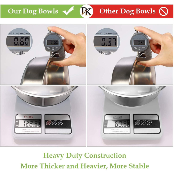 Набори мисок для собак та котів Mery Home з нержавіючої сталі з силіконовим дном, чорні, 2 шт., 14 см (520 мл)